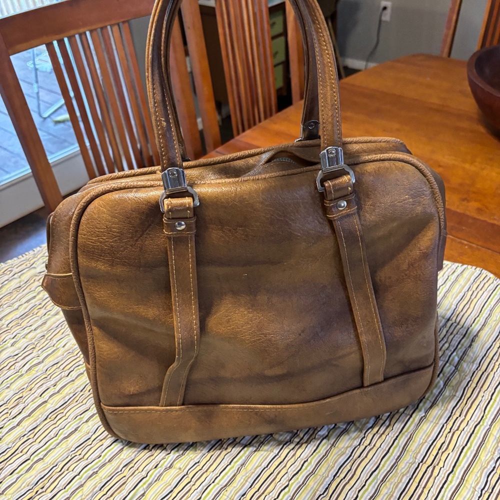 Vintage American Tourister Carry On Bag Brown/Olive Large